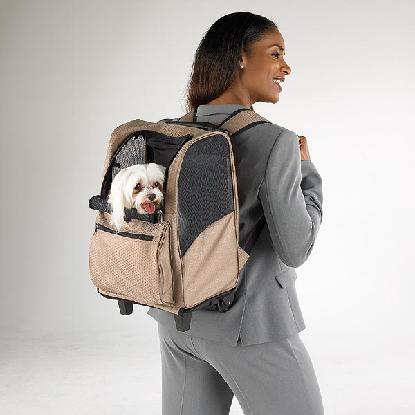 Dog Backpack Pet Carrier On Wheels